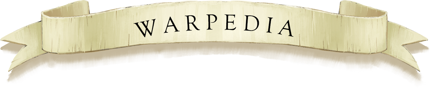 banner with Warpedia written on it